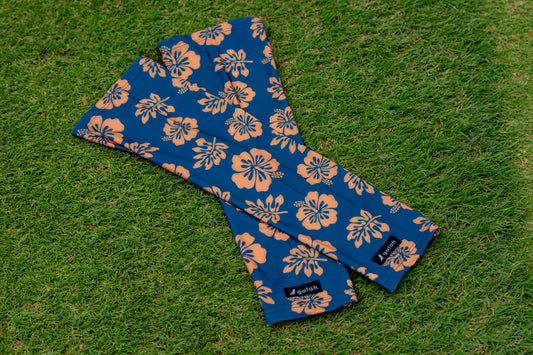 Blue & Coral Hibiscus Golf Sun Sleeves
