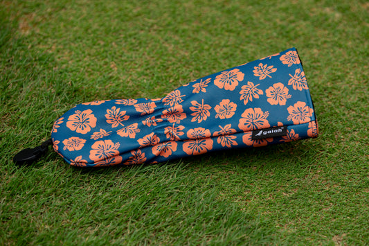 Blue & Coral Hibiscus Golf Fairway Wood Head Cover