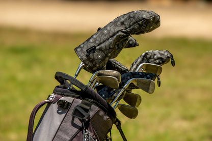 Black Boomerang Head Covers, Putter Cover (Blade) & Towel Set