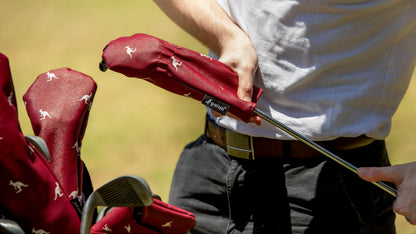 Maroon w/ Kangaroos Golf Fairway Wood Head Cover